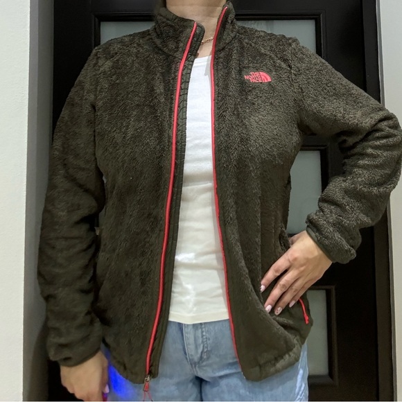 The North Face Jacket Full Zip Green Fleece Sweater Size Large - Picture 1 of 12